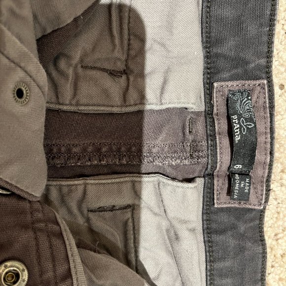 PRANA Shorts Size 6 Two Tone Gray 97% Cotton Some Stretch Front Pockets - Picture 9 of 14